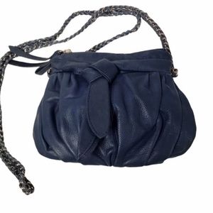 Junior Drake Navy Leather Crossbody Bag